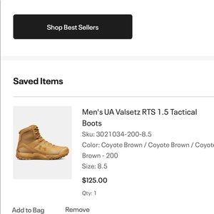 Men’s Under Armour Boots